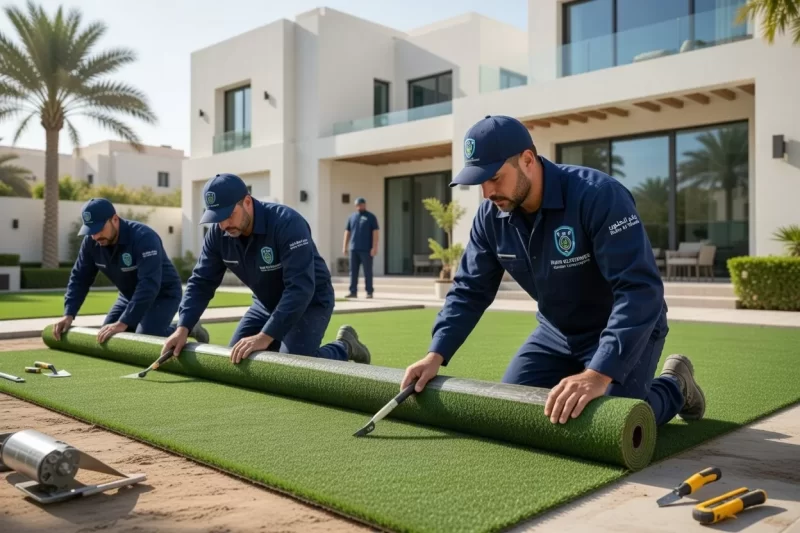 شركة تركيب عشب صناعي في أبوظبي